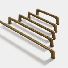 5个复古铜棕色仿古镍橱柜把手，单孔，孔距分别为96毫米、128毫米、160毫米、192毫米和320毫米，适用于橱柜、抽屉、衣柜和门把手。 - 彩色 - 查看 1