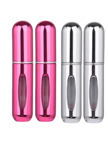2 pièces Bouteille de parfum rose vif de 5 ml, bouteille de rangement de parfum, bouteille de vaporisateur rechargeable, bouteille de décantation de parfum, petite bouteille réutilisable