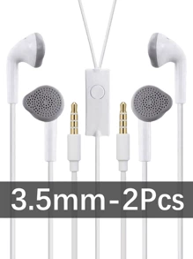 Auriculares con cable de 3.5 mm, auriculares in-ear con graves estéreo, micrófono para llamadas y música, equipo de audio electrónico