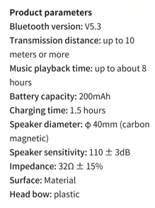 Retro Wireless Headphones, Wireless Headset Subwoofer Cell Phone Computer Universal, Portable And Lightweight Ultra-Long Battery Life,Cannot Be Retracted, Folded