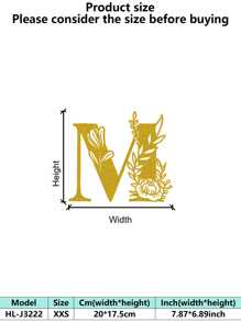 1 件手绘工业铁艺墙饰，带防锈金属切割 - 复古奢华金玫瑰藤蔓金属墙饰，适用于婚礼和高端家居 - 彩色 - 查看 160