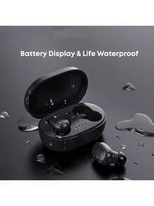 A6S Bluetooth Earbuds, Macaron Color 5.3 TWS Earphones, Waterproof, Stereo, Button Control, Microphone, Wireless For Sports/Running - Blue - View 1
