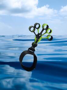 1pc Black Silicone Finger Stretching Exerciser, 5 Finger & Wrist Resistance Band Trainer For Finger Strength Recovery, Flexion & Extension - Multicolor - View 15