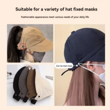 5 件/10 件裤腿下摆固定器、隐形裤脚紧固件、无缝裤腿缩短扣、太阳帽/渔夫帽绳锁 - 彩色 - 查看 3