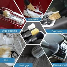 8-Piece Auto Detailing Brush Set For Interior Or Exterior Cleaning, Dusting Cleaning Supplies, Badge Tools, Vents, Wheels, Leather Interior Seats