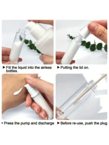 1个真空泵瓶乳液眼霜粉底旅行瓶迷你化妆品样品包装便携式化妆工具 - 無色 - 查看 2