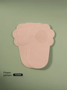 20/10pcs Disposable Breast Prosthesis | Non-Woven Anti-Sagging Gathered Sleeves | Plum Blossom Shape | Invisible Seamless Design | Anti-Exposure & Anti-Embarrassment | Width 6.5/8cm | Sexy Invisible Breast Enhancer For Women
