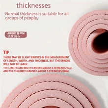 1pc Extra Thick Non-Slip Yoga Mat, High Density Sports Fitness Mat, Home Gym Accessory, Suitable For Home Fitness, Gym, Exercise, Gymnastics, Walking Pad, Sports, Health, Home Workout, Premium Quality, Suitable For Gifting, Mother's Day, Birthday, Christmas