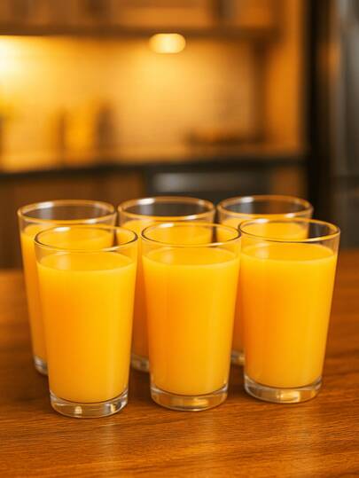 Kit 06 Copos de Vidro Londres 240ml Liso Clássico Conjunto Jogo para Água Suco Chá Vitamina Drink Resistente Reforçado Cozinha