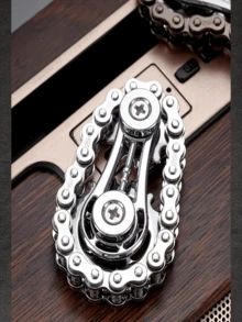 1pc Zinc Alloy Chain - Metal Bicycle Chain Design, Adult Stress Relief Toy