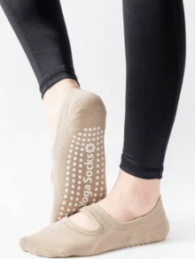 3 Pairs/1 Pair Women Round Toe Backless Non-Slip Jumping Aerobics Dance Pilates Fitness Yoga Socks - Multicolor - View 6