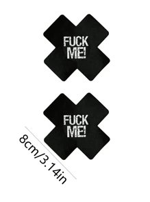 Cross Shaped Adult Fun Chest Patch, Breathable And Seductive Me Fabric Breast Patch
