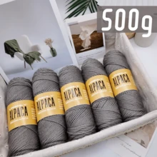 LIRISNLY 500g Soft & Warm Alpaca Blend Wool Yarn - Medium Thickness For 4-5Mm Knitting Needles, Perfect For Sweaters, Jackets, Vests, Shawls, Scarves, Hats - 100g Per Piece, 95% Alpaca, 5% Acrylic - Multicolor-500g - View 8