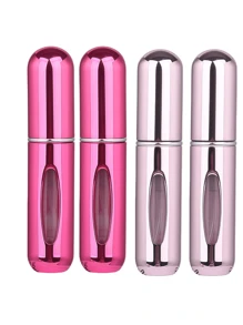 2 pièces Bouteille de parfum rose vif de 5 ml, bouteille de rangement de parfum, bouteille de vaporisateur rechargeable, bouteille de décantation de parfum, petite bouteille réutilisable