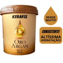 Máscara de Altíssima Hidratação Capilar Secos e Danificados KERAFIX ORO Argan Probelle 500ml - Mascara Kerafix Oro Argan Altissima Hidratação 500mL - Visão 2