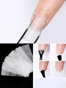 20 piezas Herramientas de arte de fibra de uñas de Klimonla - Kit libre de molde para extensión y fortalecimiento de uñas, accesorios DIY de uñas naturales para mujeres