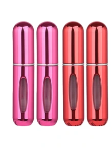 2 pièces Bouteille de parfum rose vif de 5 ml, bouteille de rangement de parfum, bouteille de vaporisateur rechargeable, bouteille de décantation de parfum, petite bouteille réutilisable