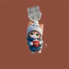 1 件全新亚克力 2D 扁平防尘塞，适用于 Apple Lightning 和 Type-C 椭圆接口手机，适合作为礼物