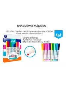 Set regalo Kiut plumones lavables permanentes mágicos marcadores artísticos surtidos ideal para dibujo papelería escolares estudiantes niños y creadores manualidades y arte - Conjuntos - Ver 5