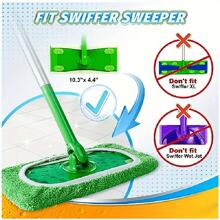 6 PCS Gery Reusable Mop Pads Refills Fit For - Washable Microfiber Wet And Dry Mop Pad Compatible With Sweeper Mops, Perfect For Surface And Hardwood Floor Cleaning(Mop Is NOT Included) ﻿