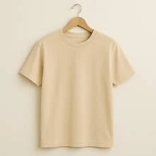KIT 5 Basic Plain T-Shirts 100% Cotton 30.1 Unisex - Beige + Beige + Coklat + Coklat + Coklat - View 3