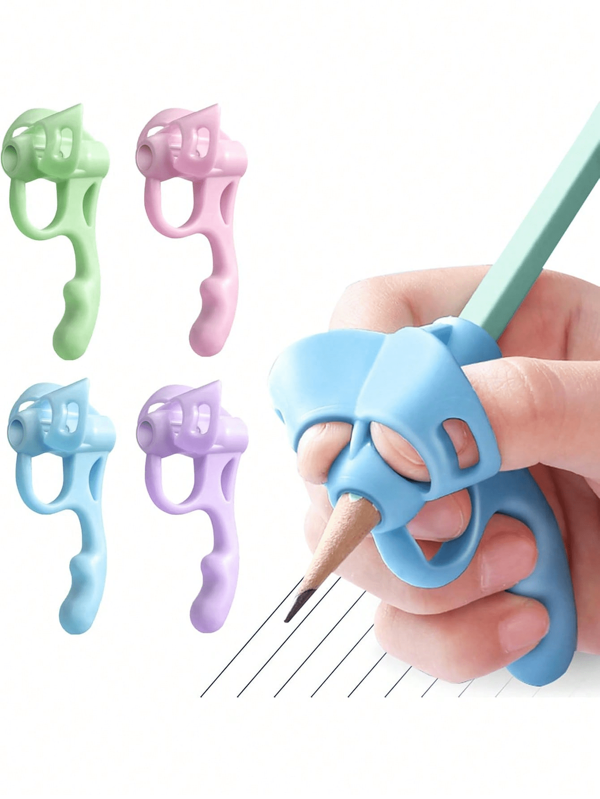 1 Stück/2 Stück Handschrift Stifthalter, 5-Finger Silikon Stiftständer, bequemer Stiftclip für Anfänger, empfohlenes Feriengeschenk, Halloween, Weihnachten Lerngeschenk