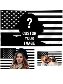 一件定制挂毯，可定制旗帜，包括英国国旗、德国国旗、法国国旗、美国国旗、西班牙国旗、意大利国旗，可印制任何照片或图像，色彩丰富，用途广泛，经久耐用，装饰性强，可重复使用，透气性好，精致时尚，个性化礼品，适合花园装饰 - 彩色 - 查看 7