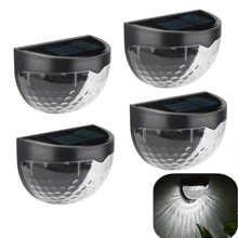 2/4/6 Packs Solar Fence Lights, Solar Deck Lights, Solar Wall Lights, Solar Wall Mount Outdoor Waterproof Fence Lamp, White LED Lamp, Lighting For Garden, Home, Patio, Yard, Garage, Camping, Step Stair Gift For Birthday, Halloween, Christmas Party Decoration(Black-White Light) Fall Decor House Decor Outdoor Decor