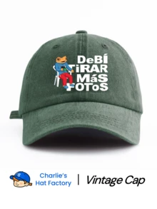 1 件 DTMF 波多黎各印花水洗棒球帽，原装男士帽子，经典休闲时尚复古柔软吸汗带可调节尺寸轻质防晒多功能爸爸帽，适合户外运动日常穿着派对度假送给家人和朋友的完美礼物