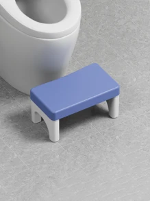1pc Portable Folding Bathroom Step Stool - Adult Toilet Stool, Improve Toilet Posture | Plastic Non-Slip Sturdy Footrest Stool For Toilet Training And Daily Height Increase Bathroom Accessories