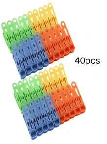 20/40 Mini Plastic Clothespins - For Children's Clothes And Adult Underwear - Windproof, Colorful, And Durable - Also For Photo Clips