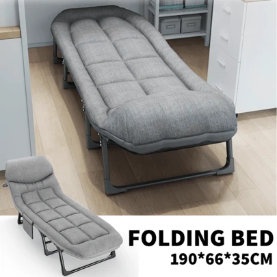 Adult Folding Camping Bed With Cushions And Pillows, 5 Adjustable Levels, Side Storage Bags, Portable Travel Camping Bed For Sleeping, Local Inventory And Delivery, Lightweight Tent Bed, Maximum Load Capacity 150KG, Suitable For Office, Camping, Travel, Fishing, Beach, Etc. It Is A Great Summer Gift