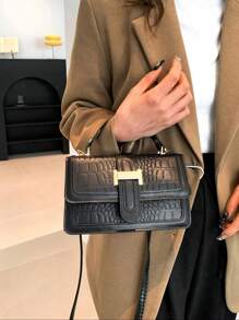 Bolso bandolera pequeño para mujer, nueva llegada, bolso de mano de moda retro con textura de piedra, bolso cuadrado mini para primavera/verano para damas