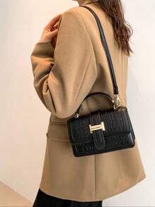 Bolso bandolera pequeño para mujer, nueva llegada, bolso de mano de moda retro con textura de piedra, bolso cuadrado mini para primavera/verano para damas