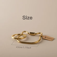 BLKSMTH 1pc Solid Color Cat Shaped Casual Copper Keychain, All Season
