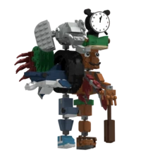 TungTungTungSahur 创意可变形 Boss 积木模型玩具 Brainrot 人偶套装摆件