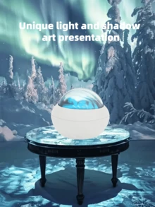 1 件北极光 LED 投影仪夜灯，LED 房间灯，USB 供电多色北极光投影仪带遥控器，亮度可调，卧室装饰 LED 灯，派对，卧室氛围装饰，完美的礼物选择