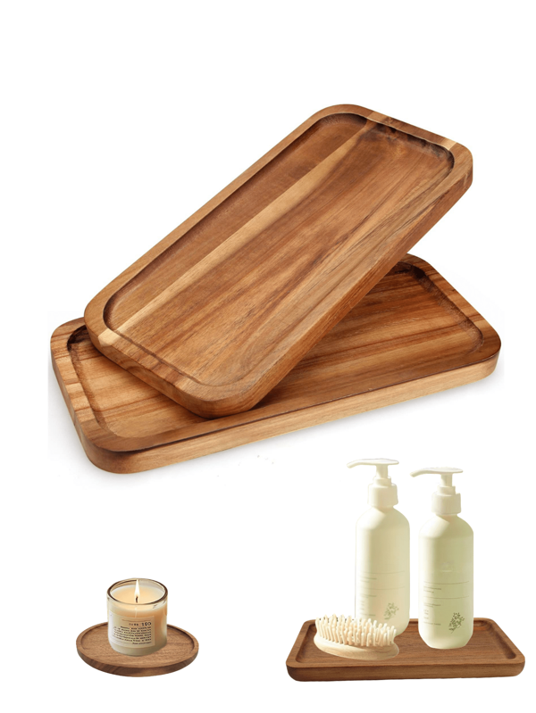 1/2pcs Acorn Wooden Tray, Long Oval, Rectangular Tray, Wooden Tray, Beauty Display Tray, Perfume Tray, Bathroom Tray, Tableware Wooden Tray, Cake Tray, Kitchen Tray, Birthday Display Rack, Garden Tray, Cupcake Tray, Suitable For Birthday, Thanksgiving, Halloween, Easter, Valentine's Day, Recent Best Sellers, Christmas Decorations, Table Decorations, Suitable For Dessert, Cake, Bread, Perfume, Jewelry, Bath Products, Cosmetics