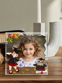 Personalized Birthday Photo, Cute Colorful Acrylic Photo Block For Baby's Birthday. Celebrate Your Little One's Special Milestone. Animal Frame, Baby Photo, Aimed At Celebrating The Little One's Special Milestone. This Thoughtful Gift Is Perfect For A Baby Shower As It Can Meet The Needs Of New Parents While Adding A Touch Of Charm To Their Home Decor.