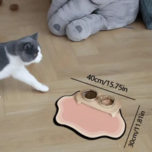 Non-Slip Cat Feeding Mat - Leak-Proof, Easy To Clean, Silica Mud Material, Perfect For Cats, Pet Food Storage|Stylish Cat Mat| Cat Mat