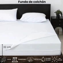 Cubre Colchón Protector Matrimonial Con Cierre protección para el colchón completa Cubre Colchón Protector con Cierre silenciosa, Lavable a máquina, Suave para Dormir cómodamente por la Noche - Amarillo y negro - Ver 6
