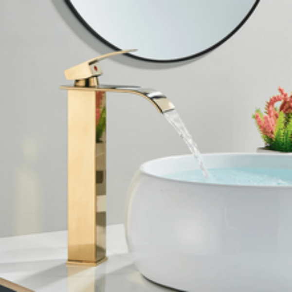 Badezimmer Accessoires Haushalt Heiß- und Kaltwasser Wasserfall Drachen Kopf Küche Badezimmer Waschbecken Einhebelmischbatterie