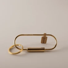 BLKSMTH BLKSMTH BRASS PENDANT IN THE SHAPE OF A PAPER CLIP