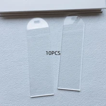 10pcs/20pcs 15*5cm Transparent Acrylic Wedding Table Cards, Name Cards, Blank Arch-Shaped Seating Cards, Wedding Party Tabletop Decor, No Ribbon Included