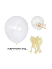 9pcs/Set Christmas Party Decorative Balloons, Fairy Catching Decoration Balloons, 18-Inch Clear Latex Balloons, 18-Inch Star-Shaped And Round Foil Balloons, New Year, Room Decor Supplies - Multicolor - View 11
