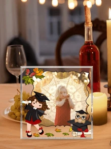 Personalized Birthday Photo, Cute Colorful Acrylic Photo Block For Baby's Birthday. Celebrate Your Little One's Special Milestone. Animal Frame, Baby Photo, Aimed At Celebrating The Little One's Special Milestone. This Thoughtful Gift Is Perfect For A Baby Shower As It Can Meet The Needs Of New Parents While Adding A Touch Of Charm To Their Home Decor.