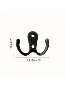 4 pezzi Ganci doppi, Ganci retrò per vestiti e armadi da cucina, Gancio per porta con occhiello dritto, Gancio piccolo, Gancio da parete con vite per casa, cucina, bagno, appendiabiti