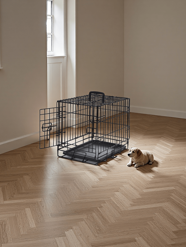 1-Piece Heavy-Duty Steel Wire 18" Single-Door Foldable Dog Crate With Leak-Proof Tray - Safe, Portable & Easy To Clean For Home, Travel & Training