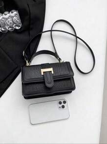 Bolso bandolera pequeño para mujer, nueva llegada, bolso de mano de moda retro con textura de piedra, bolso cuadrado mini para primavera/verano para damas