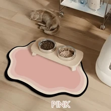Non-Slip Cat Feeding Mat - Leak-Proof, Easy To Clean, Silica Mud Material, Perfect For Cats, Pet Food Storage|Stylish Cat Mat| Cat Mat